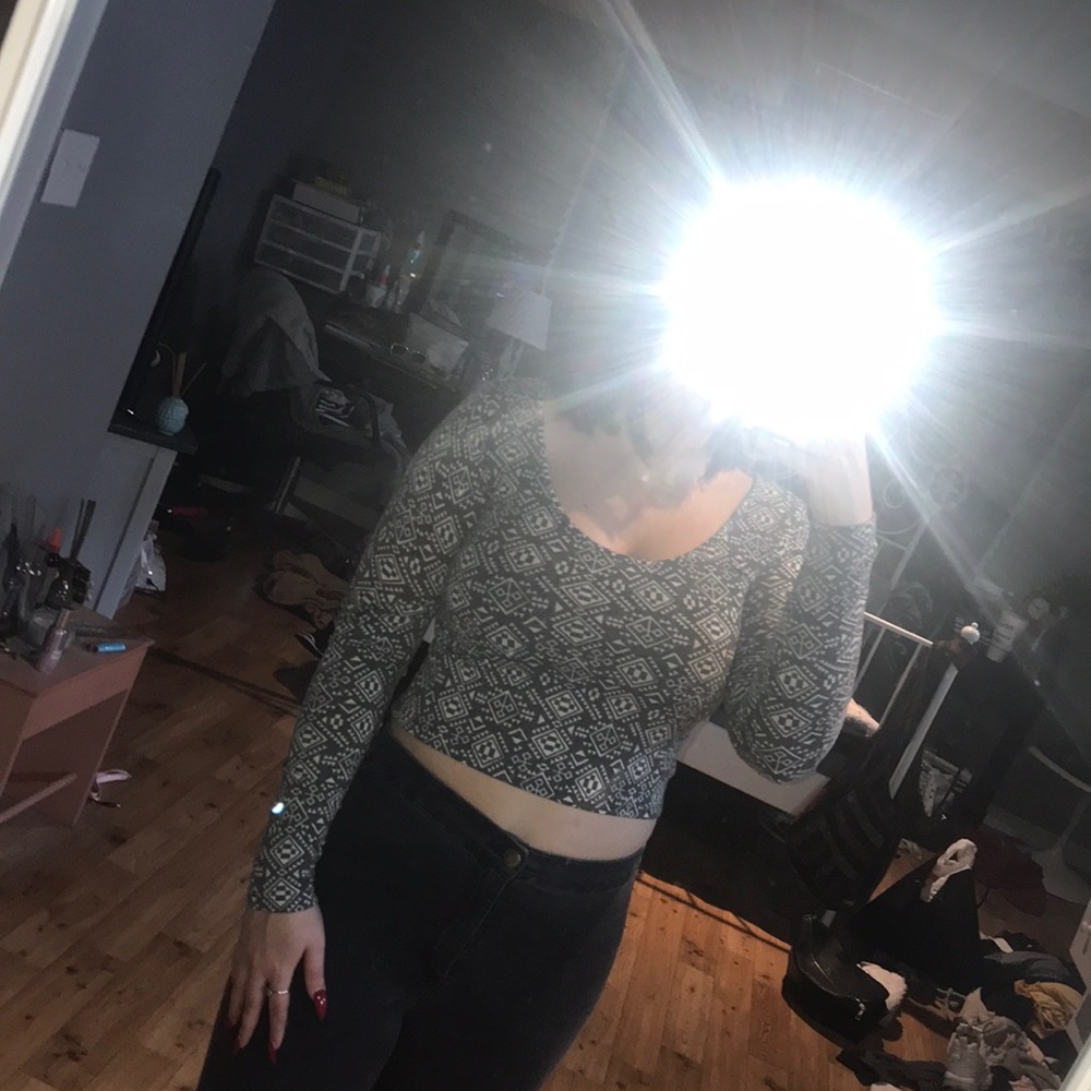 tribal print crop top